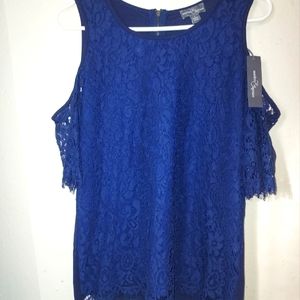 Lacy Cold Shoulder Blouse